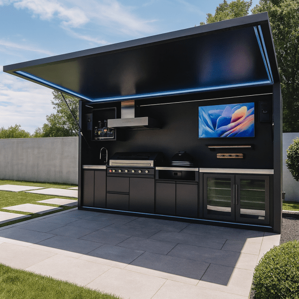 17 Premium Covered BBQ Grill Cabinet OKC-001