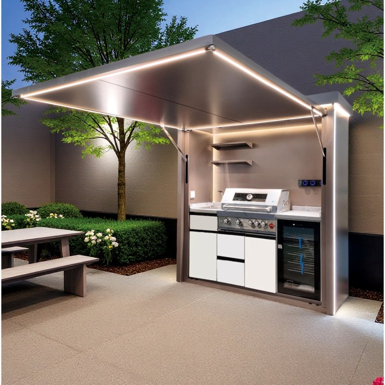 powder coated aluminum outdoor kitchen cabinets for outdoor projects